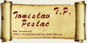 Tomislav Peslać vizit kartica